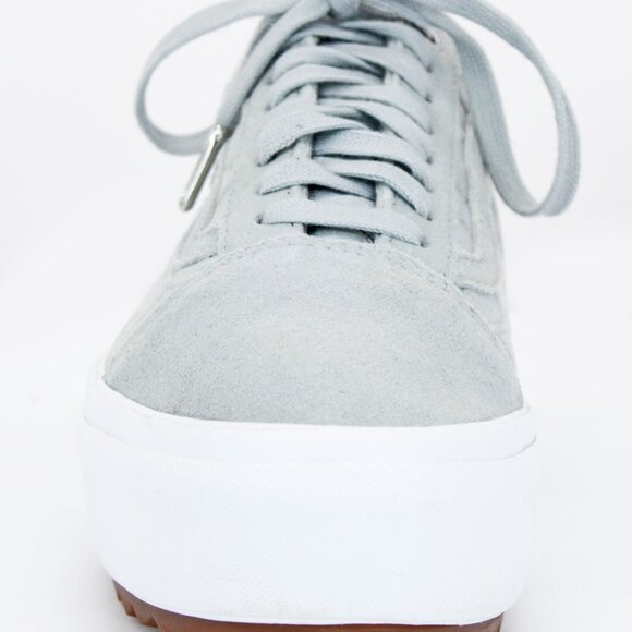 Vans Old Skool Grey Stacked Emboss Check Sneakers: Size 9 - Picture 8 of 8